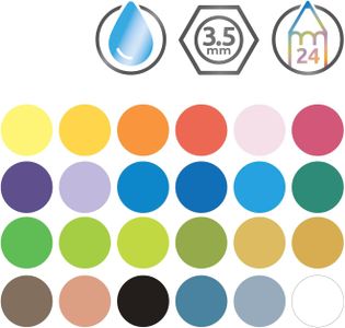 Derwent Watercolour Pencils Set – 24 Vibrant Artist Colors