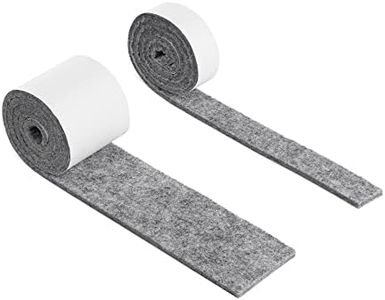 Navaris Rouleau feutrine autocollante - Lot 2x rouleau en feutre autoadhésif - Patin tampon adhésif protection pied meuble chaise table sol