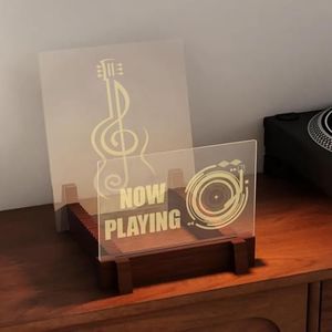 DZMDZM Wood Vinyl Record Storage Rack with 40 LP– Wood Record Holder for Vinyl Albums Brown