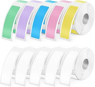 Gersoniel 1600 Pcs Label Tapes Laminated Labeling Stickers Replacement Compatible with D30 Portable Label Printer Tapes Adapted Label Print Paper for Office, 160 Label Per Roll, 0.47 x 1.6 Inch
