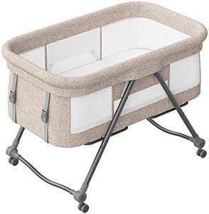 UBRAVOO Grab-and-go Lettino da Viaggio, Culla Neonato con materasso e Ruote, 2 in 1 Lettino Bambino | Culla a Dondolo Trasformabile, Bravo Basic-Cachi