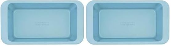 KitchenAid - 9x5in Nonstick Aluminized Steel Loaf Pan, Mineral Water (Pack of 2)