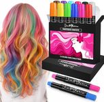 Jim&Gloria Dustless Hair Chalk Gifts for Girls Makeup Kit - Washable Dye Temporary Hair Color Christmas for Kids Age 4 5 6 7 8 9 10 11 12 Year Old Girl Birthday Gift Toy - Teen Girl Gifts Trendy Stuff