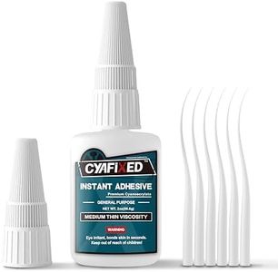 CYAFIXED Strong Cyanoacrylate (CA) Super Glue, Fast Curing Medium-Thin Viscosity Instant Adhesive, 1 oz. (28.3 Grams) - CA Glue for Plastic, Metal, Permanent Repair and DIY Household