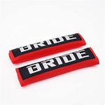 HONGJX 2pcs JDM Style Bride Black/Red Cotton Seat Belt Cover Soft Harness Pads Shoulder Pad,Red