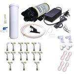 MANGOPIE Mist Cooling Misting System complete DIY Kit-15 Nozzle System-150 PSI Misting Pump, 25 Mt Length, White Color Tubing WITH SIX MONTH WARRANTY