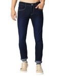 KARGEENS Slim Men's Stretchable Jeans Pant for Casual Stylish Cotton Blend Denim (k2103_Navy Blue_38)