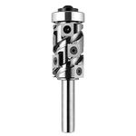 SpeTool Carbide Inserts Heavy Duty Flush Trim Router Bit Extra Long Bottom Bearing 1/2 Inch Shank for Woodwork Pattern Industrial Grade