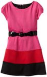 Amy Byer Big Girls' Ponte Colorblock Dress, Pink, 16