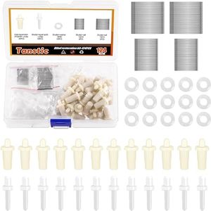 125Pcs Plantation Shutters Repair Kit Includes 40Pcs 1" Shutter Repair Spring Pins 40Pcs 1" Repair Pins 40Pcs 0.3" Collar Pins 8Pcs 0.6"/ 0.8" Shutter Louvers Staples for Windows Tools Supplies