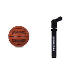 Spalding BB NBA-Rebound-Brick-5 Basketball, Size 5 (Orange) + Vector X Dual Action Air Pump