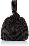 Jessica McClintock Womens Logan Mesh Pouch Evening Bag, Black, One Size