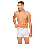 BOSS Mens Boxer Brief RA 2.0 Stretch-Cotton Boxer Briefs with Exclusive Logo White