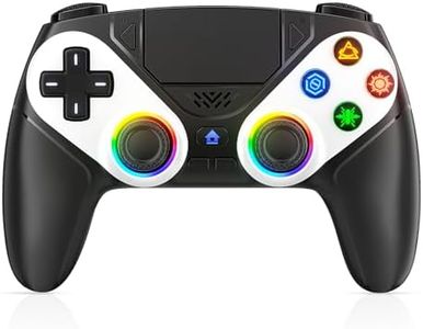 Gamrombo LED Wireless Controller for PS5, Compatible with PS5 Pro/Slim/PC, Dual Vibration, Marco/Turbo Function, 3.5mm Audio Jack, 6-Axis Motion Contro Gamepad with Speaker