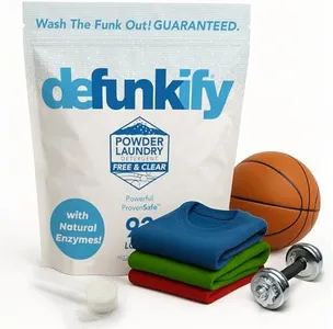 Defunkify Powder Laundry Detergent | Free & Clear Powdered Laundry Soap w/Odor Crushing & Stain Removing Power | 92 Loads (55 oz)