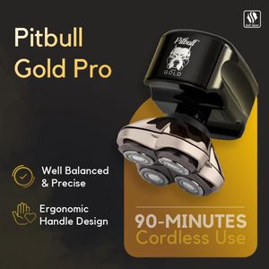 Skull Shaver Pitbull Gold PRO Electric Head Shaver – Cordless Wet & Dry
