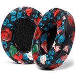 WC Wicked Cushions Replacement Ear Pads for Beats Studio 2 & 3 (B0501, B0500) Wired & Wireless | Does NOT Fit Beats Solo | Softer PU Leather, Enhanced Foam & Stronger Adhesive | Black Floral