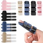 Trigger Finger Splint, 4PCS Finger Splint 3 Straps Trigger Finger Brace Support for Arthritis Broken Mallet Finger Splint Finger Protector Finger Splints for Arthritis Aids Pain Relief (4PCS)