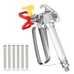 Airless Paint Sprayers, Nozzle Holder, Universal High Pressure Paint Spray Gun, With 517 Nozzle and Tip Guard, Tungsten Steel Spray Tool, for Paints, Glazes, Wood Preservatives