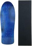 Moose Skateboards Old School 10" x 30" Stained Blue Blank Skateboard Deck + Grip