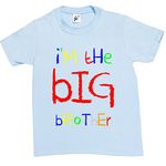 Fancy A Snuggle I'm The Big Brother Funny Kids Boy Girl Cotton Short Sky Blue Sleeve T-Shirt - Size 1-2 Years