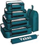 Veken 6 Set Packing Cubes for Suitcases, Travel Organizer Bags for Carry on Luggage, Suitcase Organizer Bags Set for Travel Essentials Travel Accessories in 4 Sizes(Extra Large, Large, Medium, Small)