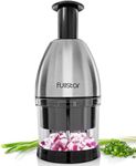 Fullstar Vegetable Chopper - Onion Chopper - Pro Food Chopper - Veggie Chopper - Vegetable Chopper with Container - Hand Chopper - Slicer Dicer Cutter (Silver)