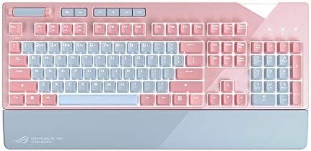 ASUS ROG Strix Flare PNK LTD Pink Wired Mechanical Gaming Keyboard - Cherry MX Red Linear Switches, Dedicated Media Keys, Aura Sync RGB Lighting