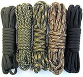 Paracord Planet - 550 Paracord - Five Colors 100 Feet Total