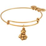 Alex and Ani Women's Charity by Design, International, Little Brown Bear Bracelet Gold One Size