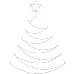 WeRChristmas Pre-Lit Christmas Tree Silhouette, 117 Warm White LED Lights, WRC-10099