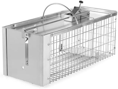 Meldoz Live Animal Cage Trap, Heavy Duty Humane Cage Trap for Squirrels, Chipmunks, Rabbits, and Small Rodents, Safely Catch & Release - 1 Trap