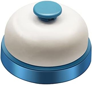 Call Bell,Service Bell Desk Bell Dinner Desk Bell Front Desk Bell,2.8 inch Metal Anti-Rust Desktop Call Bell for Hotels,Restaurants,Offices, Schools,Reception (Blue)