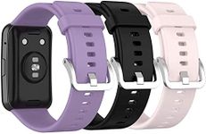 TenCloud Bands intended for Huawei Watch Fit Smartwatch Men Women Wristband intended for Watch Fit Band (Black+Pink+Purple)