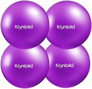 kisnbld Small Exercise Ball, 9 Inch Mini Pilates Ball, Anti Burst and Slip Resistant Mini Yoga Ball for Stability, Fitness, Physical Therapy & Stretching Workout at Home Gym & Office(4 Mistyrose)