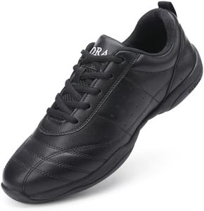 OLORA Girls Cheerleading Shoes Black - Youth Dance Sneakers for Competition & Training - Lightweight Athletic Cheer Shoes for Kids & Tweens (Black, 7 Women)