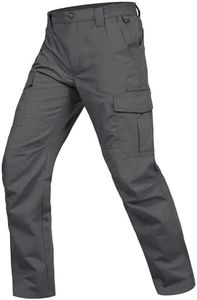 Zoofly Cargo Pants for Men Elastic Waist Ripstop Mens Cargo Work Pants Construction Work Pants for Men Durable Grey 32W*30L