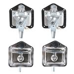 Silscvtt Trailer Door Latch T-Handle Lock Stainless Steel Keys Replacement for Trailer Door RV Camper Truck Bed Toolboxes (4 Pcs)