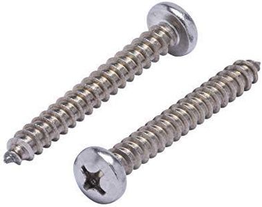 #14 X 2" Stainless Pan Head Phillips Wood Screw, (25pc), 18-8 (304) Stainless Steel Screws by Bolt Dropper
