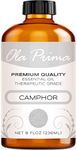 Ola Prima Oils 8oz - Camphor Essential Oil - 8 Fluid Ounces - Camphor Oil Bulk - Aromatherapy Oil