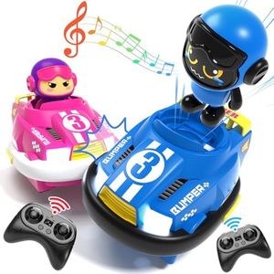 bessome 2 Pack RC Cars Toys for Ages 2-4 Toddlers|Remote Control Bumper Cars Toys for Ages 5-7 Kids|Birthday Gift for 3 4 5 6 7 8 Year Old Boys