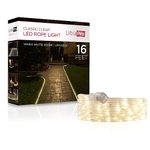 UltraPro LED Rope Lights, 16ft Classic Clear Rope, Warm White Light 3000K, Indoor/Outdoor, Flexible, Linkable, Durable, Rope Lights Outdoor, 54503