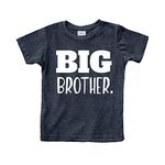 Big Brother Shirt for Toddler Promoted to Best Big Brother Announcement Baby Boys (Charcoal Black, 5y)
