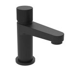 Fluted Koko Matt Black Deck Mounted Knob Handle Mini Mono Basin Mixer Tap