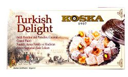 Koska Mixed Nuts Turkish Delight Pistachio Hazelnut Coconut Gift Box 500g Large Box