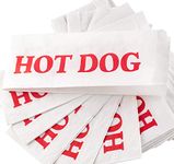 Eco-Friendly Classic Design Hot Dog Wrapper Sleeves 500 Pack by Avant Grub. Turn a Party into a Carnival with Paper HotDog Bags that Keep Your Fundraiser or Concession Stand Guests Mess-Free!