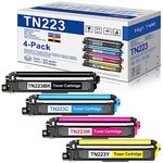 High Yield TN223BK/C/M/Y Toner Cartridge Replacement for Brother TN-223 MFC-L3770CDW L3710CW HL-3210CW 3270CDW 3290CDW DCP-L3510CDW L3550CDW Printer Ink TN223 4PK