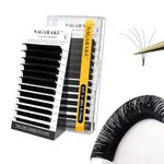 NAGARAKU Easy Fan Eyelash Extensions Volume Lash 0.07 D curl 8-15mm Rapid Blooming Faux Mink Cluster For Beginners Soft Professional Lash Supplies