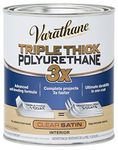 Rust-Oleum 284473 Varathane Triple Thick Polyurethane Clear Wood Varnish/Finish (Water-Based | Satin Clear | 946 ML)