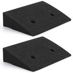 DKIEI Car Ramps, Set of 2 PCS Kerb Ramps for Cars, Portable Curb Ramps, Heavy Duty Rubber Threshold Ramps for Doorways, Wheelchairs, Bike, Scooter, Black, 50 * 32 * 13cm